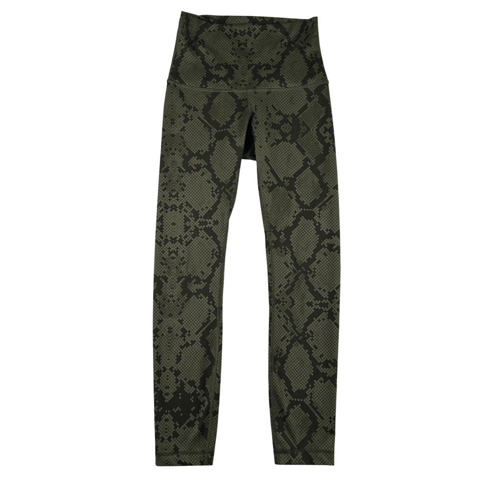 Lululemon Leggings Womens 4 Wunder Under High Rise Ankle Ziggy Snake Print 26"